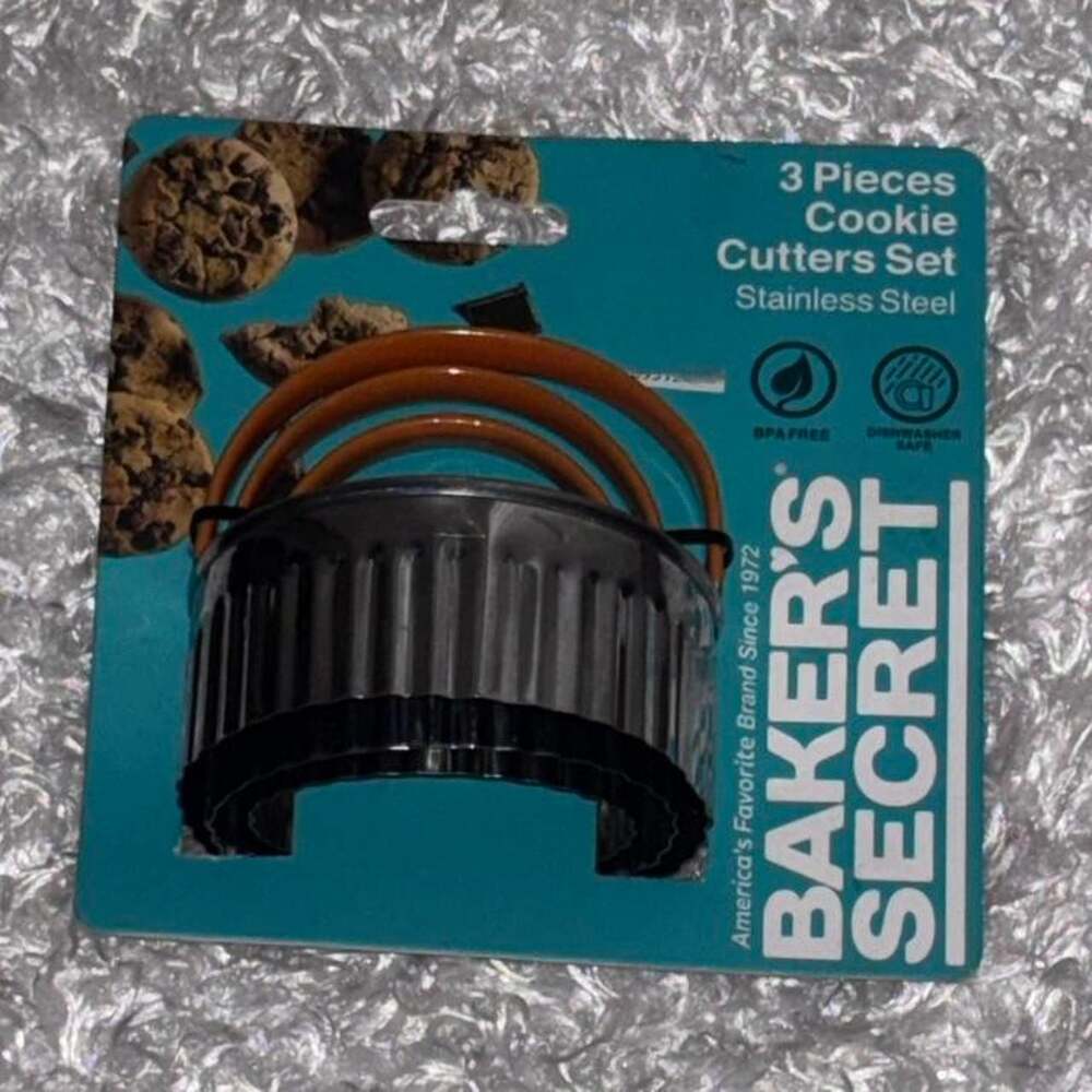 Baker's Secret 3 Pieces Cookie Cutters Set Stainless Steel BS40169